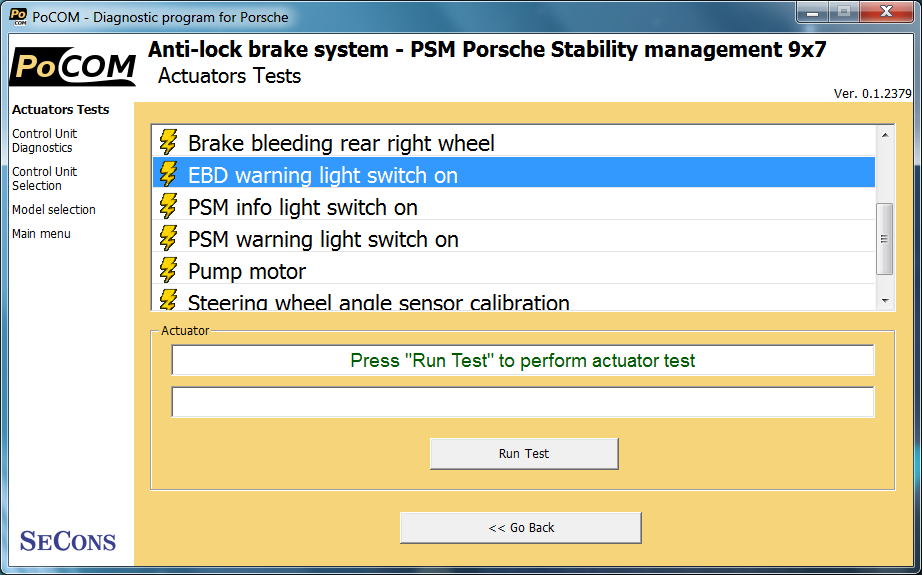 pocom11: OBD-II diagnostic program screenshot