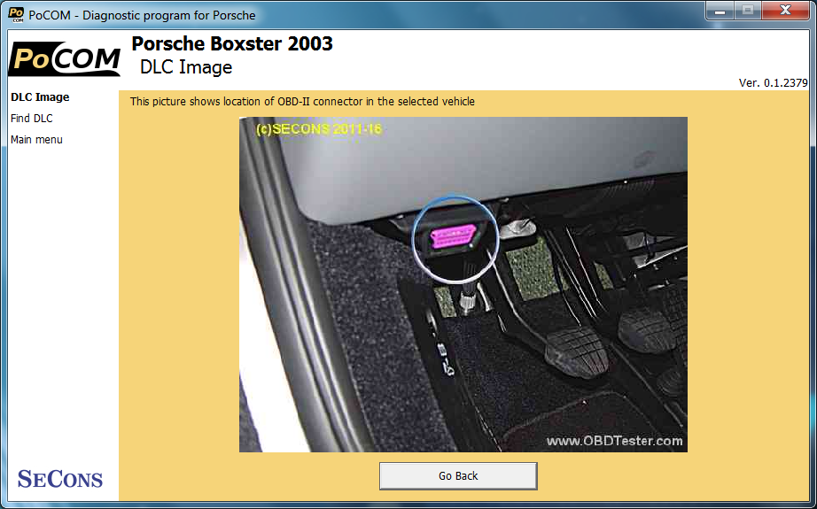 pocom17: OBD-II diagnostic program screenshot