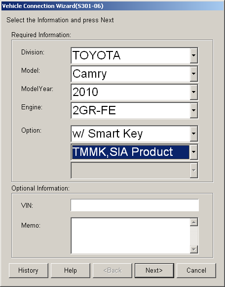 techstream02: OBD-II diagnostic program screenshot